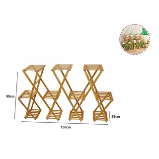 Schrank Mobil aus Holz Mit 11 Regale 90x28x158cm Einrichtung Tür Vase Dfh