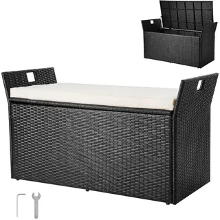 Vevor Gartenbank 125 x 55 x 70 cm Schwarz