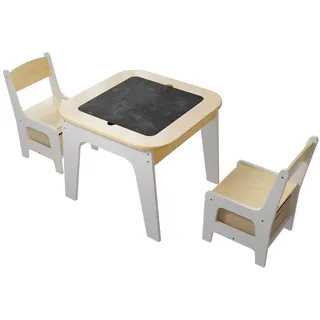 Juskys Kindersitzgruppe Milou natur , Naturfarben , Holz , 60x50x60 cm , Babymöbel & Kindermöbel, Kinderzimmer & Jugendzimmer, Kindersitzgruppe