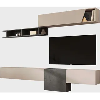Home Affaire "Infinity, 5tlg. Breite 262 cm, moderne Mediawand", 5 Stk. tlg., cashmere, bleigrau (piombo)),