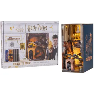 REVELL Modellbausatz Tiny Adventures I Gringotts Bank Harry Potter I 3D Miniaturhaus I Book Nook Holz Buchstütze I Geburtsagsgeschenk für Fans I Buchstütze Harry Potter