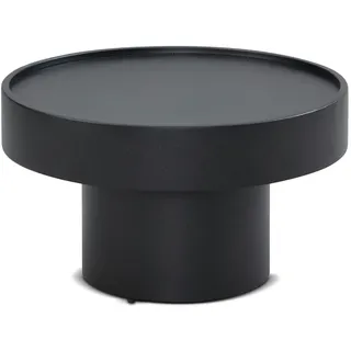 Wohnling Beistelltisch Rund Schwarz Metall 60 x 60 x 36 cm