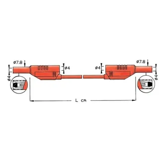 Elma Instruments Test lead - 2711 blue 200cm