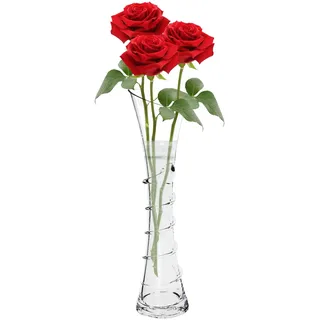 Kleine Blumenvase, Mini-Öffnung, Einzelstiel-Vasen, Blütenknospenvase, Vase mit gedrehtem Draht und schräger Mündung für Hochzeit, Party, Heimdekoration, Wohnzimmer, Büro, Dekoration, 20 cm Höhe