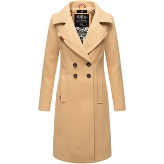 Wintermantel NAVAHOO "Wintermantel Wooly", Damen, Gr. 3XL, beige, Obermaterial: 90% Polyacryl PAN. 8% Viskose CV. 2% Elasthan EL. Obermaterial: Futter: 100% Polyester PES., Mäntel Wintermantel