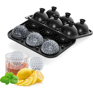 Silikon Eiswürfelformen Kugelen Golfbälle, Eiswürfelform Kugel, Große runde Eisbälle für Tonic Cocktails und Whisky, 2.2in Große Eiskugeln Silikonform