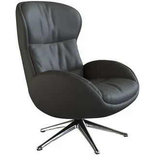 flexlux Relaxsessel Haze Leder 70 x 104 x 79 cm grau drehbar