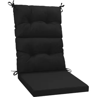 PRIMEPATIO Gartenstuhl-Auflagen Hochlehner Set – Bequeme Outdoor Sitzkissen für Gartenstühle & Klappstühle, Weiche Hochlehner Auflagen für Balkon, Terrasse & Gartenmöbel, Schwarz