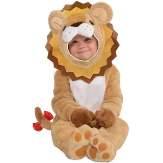Amscan - Babykostüm kleiner Löwe, König der Tiere, Karneval, Mottoparty Beige 6-12 Monate
