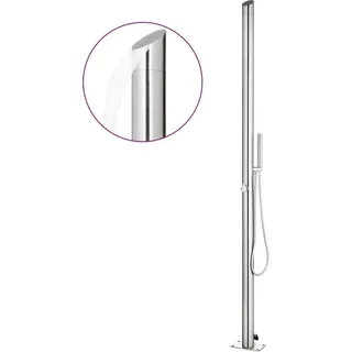 Maison Exclusive Gartendusche 220 cm Edelstahl - Silber