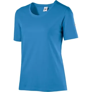 BP 1715-234-0116-2XL T-Shirt für Frauen, 1/2 Ärmel, Rundhals, Länge 62 cm, 170,00 g/m2 Baumwolle mit Stretch, azurblau,