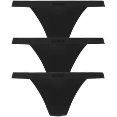 HUGO Underwear String »TRIPLET STRING PURE«, (Packung, 3 St., 3er-Pack), mit schmalem Bund, schwarz