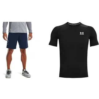 Under Armour Herren Tech Graphic Short, atmungsaktive Sweatshorts für Männer, komfortable Kurze Hose mit Loser Passform & Sporthose, Winddichte Jogginghose, 1361518, Black/White, L