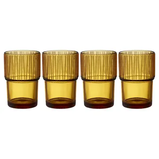 BITZ Kusintha Caféglas 12,5 cm 38 cl 4 Stck. Amber