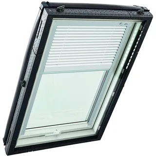 Original Roto Jalousette ZJA für Roto Dachfenster Führungsschiene Silber Aluminium Jalousie für Roto Dachfenster der Baureihe Designo R4/R7 und Classic K 43/73 mit Größe 094/118 | 09/11 Farbe Weiß