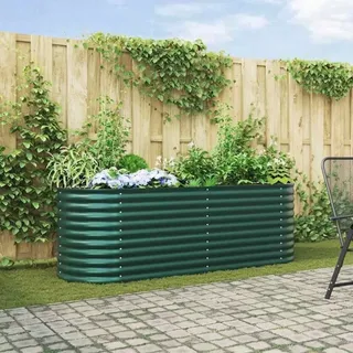 vidaXL Garten-Hochbeet verzinkter Stahl 240 x 80 x 81 cm Grün