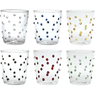 Zafferano Party Bicchiere Tumbler 45 Cl Set 6 Pz In Vetro Multicolore
