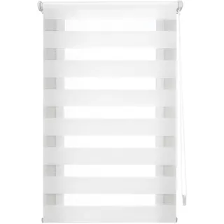 Blindecor - Indus doppelrollo klemmfix ohne bohren - duo rollo klemmfix Weiß - 120 x 220 cm (Breite x Länge) Stoffgröße 117 x 215 cm