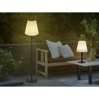 Dimmbare RGB Solarleuchten, Outdoor Terrassenlampen Set Tischleuchte Stehleuchte