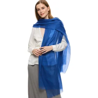 Ovcio Federleichter Saphir-Kaschmir-Schal – 100% reines Kaschmir-Wickelschal für Damen (87 x 39) mit Geschenkbox, Saphir, Full Size