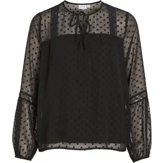 VILA Viedee L/S Top - Noos Schwarz 40