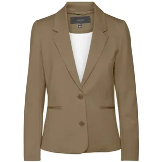 VERO MODA Damen Vmlucca Ls Slim Jersey Blazer Noos Blazer, Capers, M