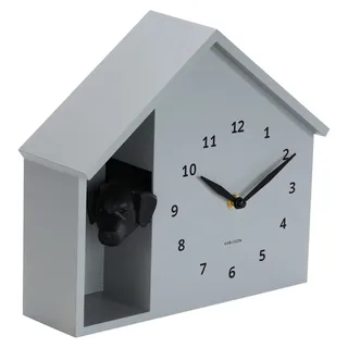 KARLSSON Wanduhr PEEKING DOGGY - Grau