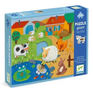 DJECO Taktiles Einsteckpuzzle Bauernhof