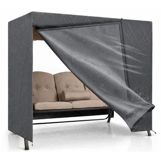 Hollywoodschaukel Abdeckung für 2,3,4-Sitzer, Schutzhülle wasserfest & Winddicht & UV-Schutz - reißfeste Plane Gartenschaukel & Schaukelbank - 210 x 150 x 150cm