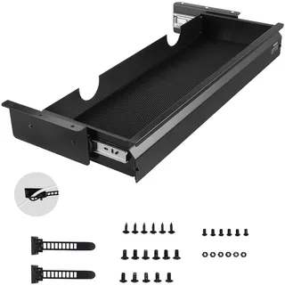 Vevor Untertisch Schublade 740x235x107mm, Unterbau Schreibtisch, versteckter Schreibtisch-Aufbewahrungs-Organizer, Bleistiftschublade unter dem Tisch für Sitz-Steh-Arbeitsplätze im Büro & zu Hause