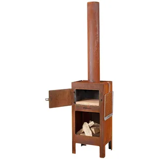 Outdoorofen Weltevree grau, Designer VanHoffOntwerpen, 190x43x33 cm