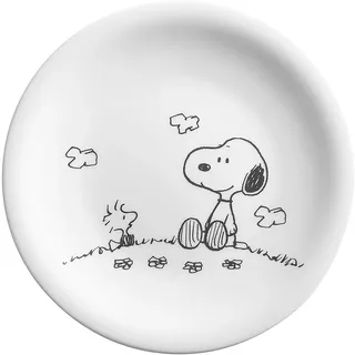 KAHLA 323460A50983CP Peanuts Frühstücksteller 21,5 cm Peanuts Flower | weißer Vorspeisenteller mit Peanuts Motiv aus Porzellan