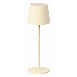 Akku-Tischleuchte , Beige , Metall , 27.5 cm , tragbar, aufladbar über Usb , Lampen & Leuchten, Innenbeleuchtung, Tischlampen, Akku-Tischlampen