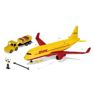 Siku 1702 DHL Frachtflugzeug mit Zubehör