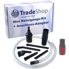 Trade-Shop 9in1 Set: PC Reinigungs-Set/Säuberungs-Set (8-teilig) + Anschluss-Adapter für Dyson V7 V8 V10 V11 V15 SV10 SV11 V12 Detect Slim Absolute