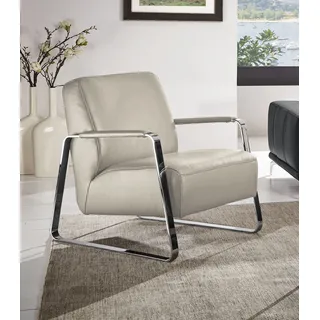 W.Schillig Cocktailsessel "quadroo Designsessel, Loungesessel", grau (eisgrau z59), B:65cm H:82cm T:82cm, Velourgewebe V41 (100% Polyester);Longlife Xtra-Leder Z59 - Glattleder;Longlife Xtra-Leder Z73 - Glattleder;Stoff S37 (100% Polyester): Luxus-Microfaser in 