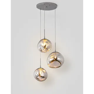 Barcelona LED Dreiflammige Pendelleuchte aus Glas "KADNIS" - 3 x E27