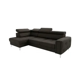 Ledersofa L-Form Couch Wohnzimmer Ecke Design Wohnlandschaft Couchen Sofas Neu - Braun