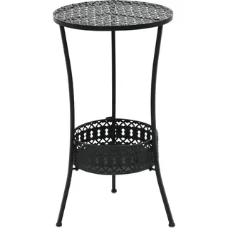 The Living Store Bistrotisch Schwarz 40x70cm Metall - Schwarz