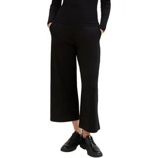TOM TAILOR Denim Damen High Waist Culotte Hose, 14482 - Deep Black, XXL