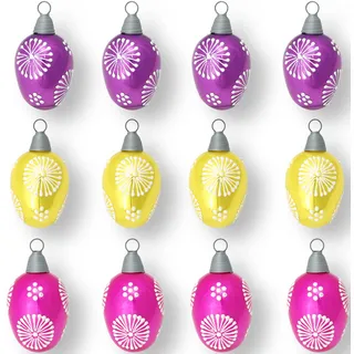 Krebs Glas Lauscha Osterei »Floral bunt«, bunt