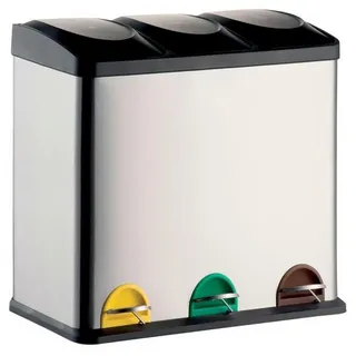 Treteimer , Silberfarben , Kunststoff , 60 l , 60.5 cm , Haushalt & Kleinelektro, Reinigung, Mülleimer & Abfallsammler