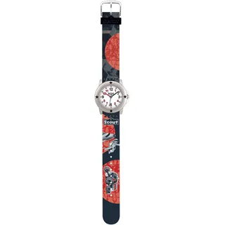 Scout Star Kids 30 mm Edelstahlgehäuse Schwarz Sportarmband Schwarz