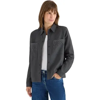 Cecil Damen Flanellbluse mit Nieten