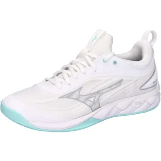 Mizuno Damen Hallenschuhe WAVE LUMINOUS 3 V1GC2420-45 40 - White/Blue Tint - 40