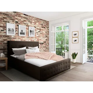 Home affaire Polsterbett »Vaine« in 5 Breiten, auch in Länge 220 cm, incl. Roll-Lattenrost, braun