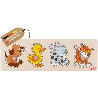 GoKi Steckpuzzle Hund/Ente/Katze/Hase (57866)