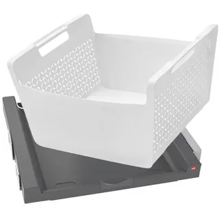 Hailo Laundry Area Universaltablar 3272002 mit Wäschekorb weiß 16er - Weiß, Dunkelgrau