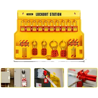 Lockout-Tagout-Set, 58-teiliges Komplettset, langlebige Vorhängeschlösser und Sicherheitsetiketten , 58 STÜCK