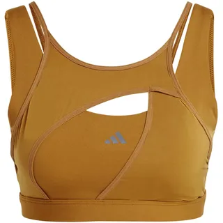 Adidas Damen Workout Bra - Medium Support Pwi L Ms HIIT, Bronze Strata/Blue Fusion Met., HR9733, 2XSC